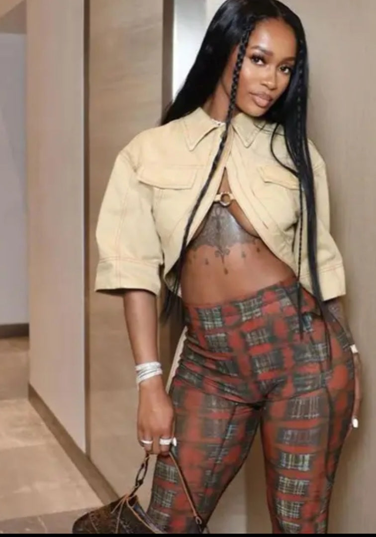 Khaki Crop Top