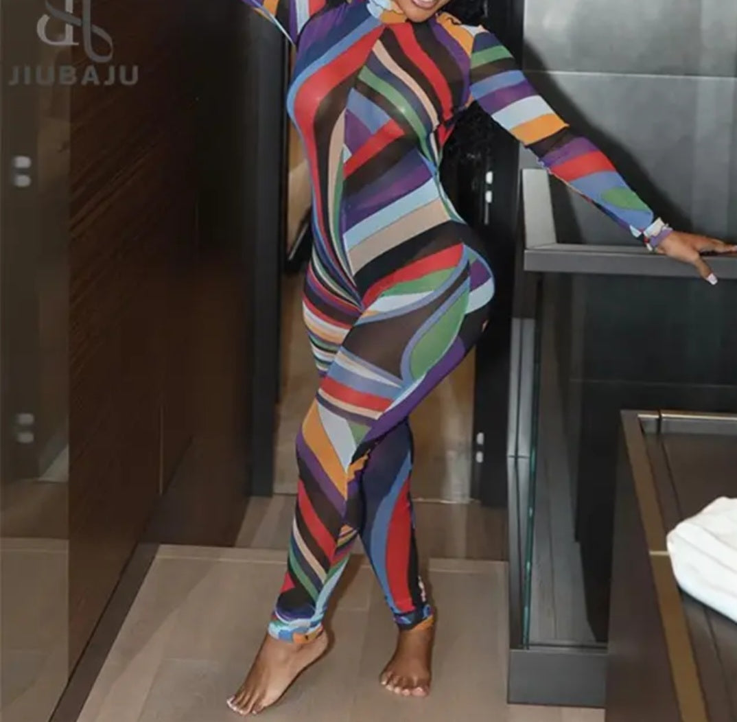Multi Color Mesh One piece