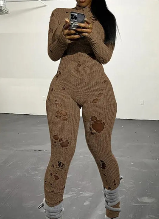 Knitted  De-stressed body suit