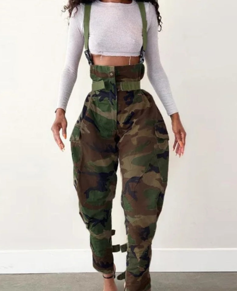 Camo overall  jumper